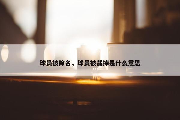 球员被除名，球员被裁掉是什么意思