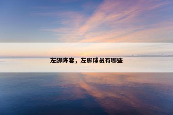 左脚阵容，左脚球员有哪些