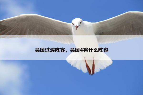 吴国过渡阵容，吴国4将什么阵容