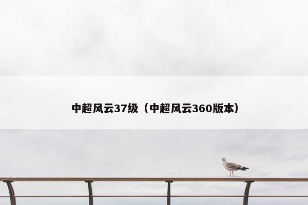 中超风云37级(中超风云360版本) 中超风云37级(中超风云360版本)