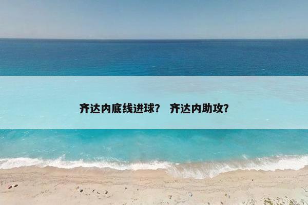 齐达内底线进球? 齐达内助攻? 齐达内底线进球? 齐达内助攻?